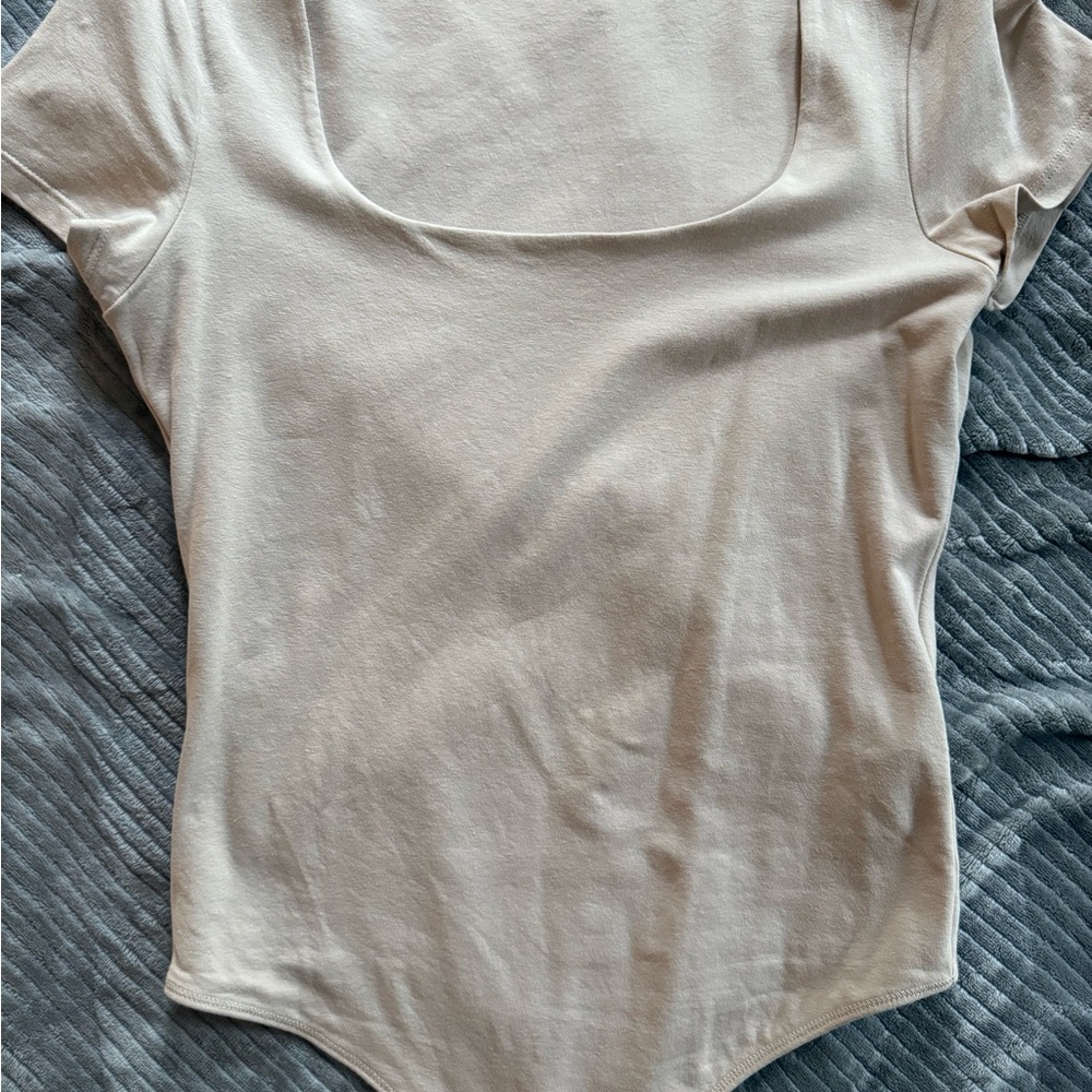 Cream Women's Top - bodysuit